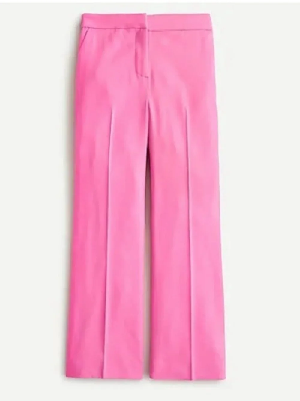 J. Crew Willa pink cropped flare slacks Italian Fabrics by Nova Tides Size 4